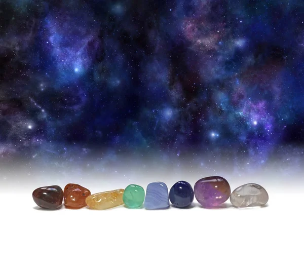 Cosmic Chakra Healing Stones — Stock Photo, Image