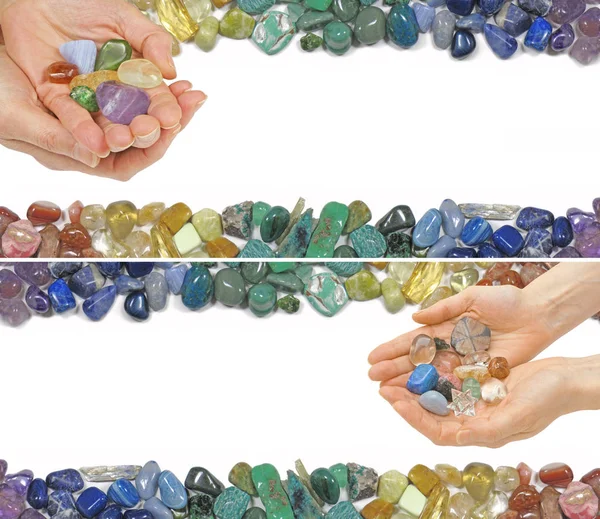 Twee kristal genezing website banners — Stockfoto