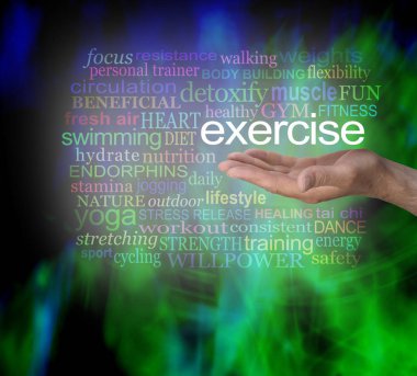 You Need Exercise word cloud  clipart