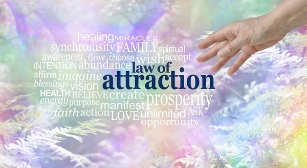 Make use of the Law of Attraction Word Cloud — Stock Photo, Image