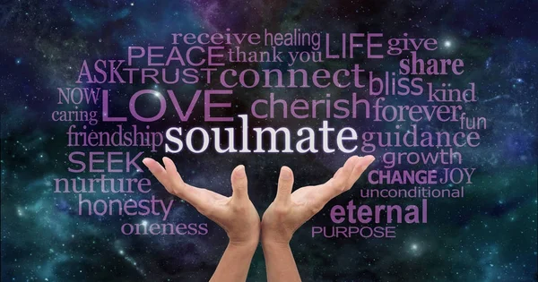 Searching for My Soulmate Word Cloud — Stock Photo, Image