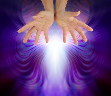 Kuantum şifa enerji - eller uzanmış algılama güzel kuantum şifa enerji ile kopya alan aşağıdaki
