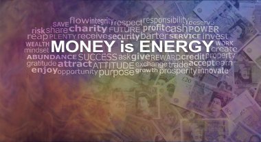 Para enerji Word Cloud - yeşil mavi turuncu kırmızı akan enerji oluşumu birleştirilmiş İngiliz Sterlini kağıt para arka plan ve bir para olduğu enerji word etiket bulutu altında kopya alanı ile 