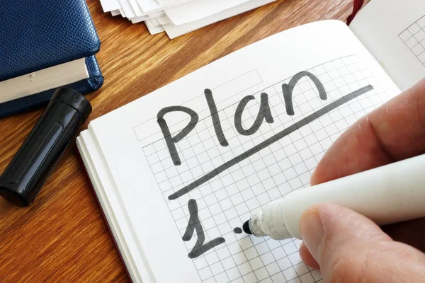 Fotoğraf Bir Plan Yapma Sürecini Gösteriyor Planlama — Stok fotoğraf