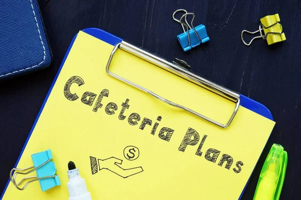 Cafeteria Plans Written Note — Stock Photo, Image