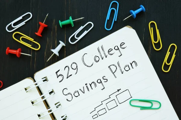 Ručně Psaný Text Psaní 529 College Savings Plan — Stock fotografie