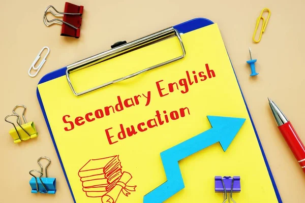 Business concept meaning Secondary English Education with phrase on the page.