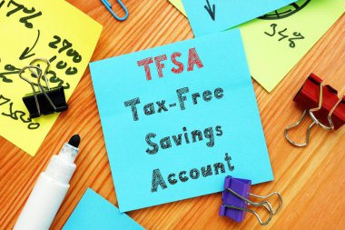 Finansal konsept: Vergisiz Tasarruf Hesabı TFSA Sayfasında yazılıdır.