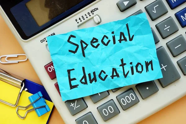 Special Education inscription on the piece of paper.