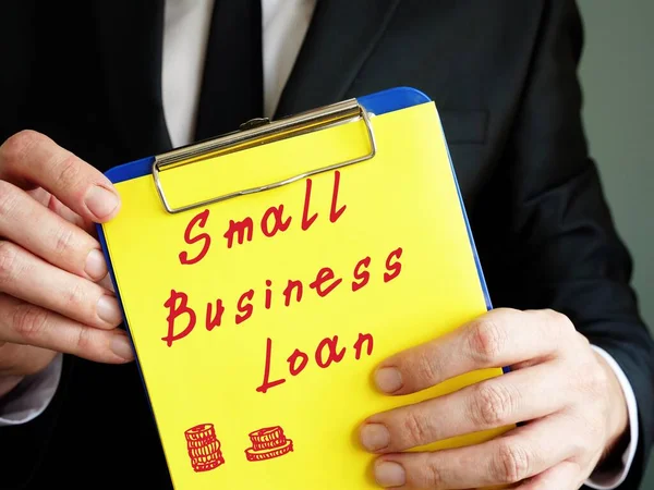Small Business Loan  inscription on the page.