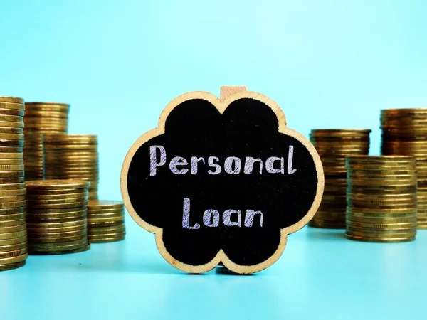 Financial concept meaning Personal Loan with sign on the sheet.