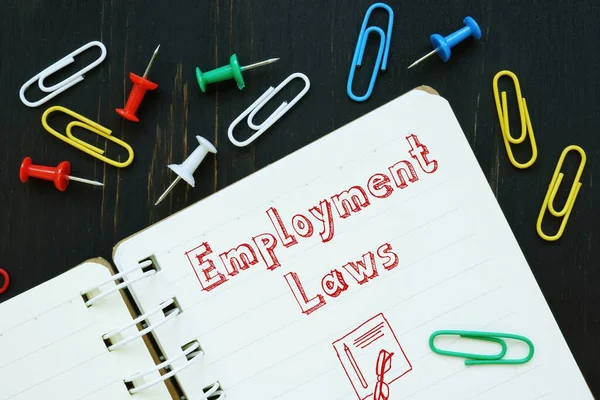 Business concept about Employment Laws with inscription on the sheet.