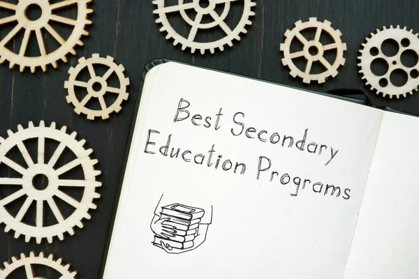 Best Secondary Education Programs phrase on the piece of paper.