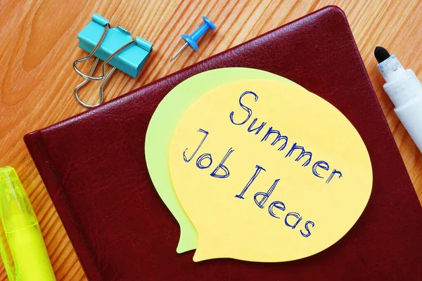 Estate Job Ideas Frase Alla Pagina — Foto Stock