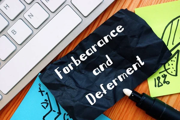 Deferment Forbearance Sign Sheet — Stock Photo, Image