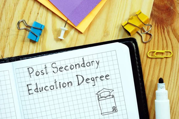 Business Concept Meaning Post Secondary Education Degree Sign Page — Stock Photo, Image