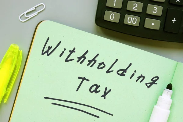 Withholding Tax Inscription Sheet — Stock Photo, Image