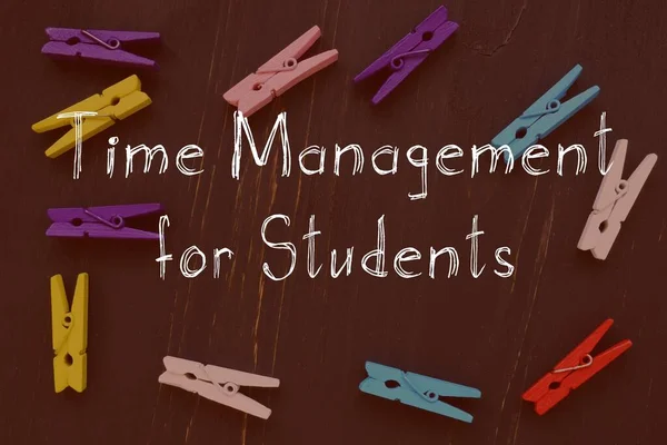 Educational concept about Time Management For Students with sign on the piece of paper.
