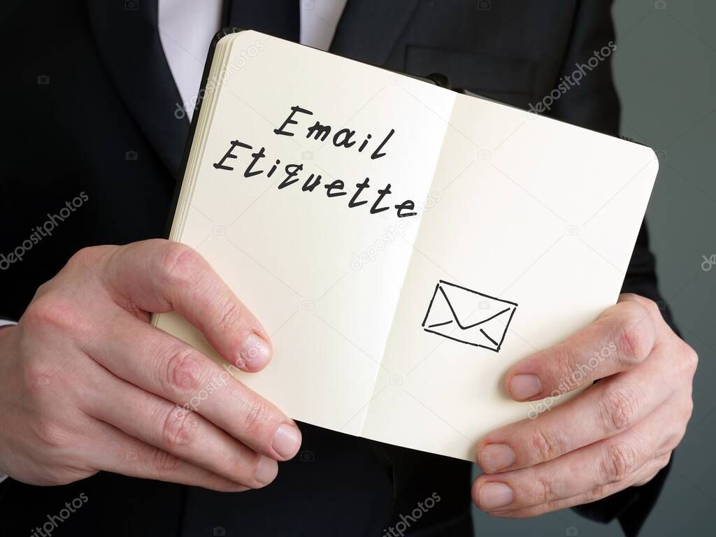 Email Etiquette  inscription on the page.