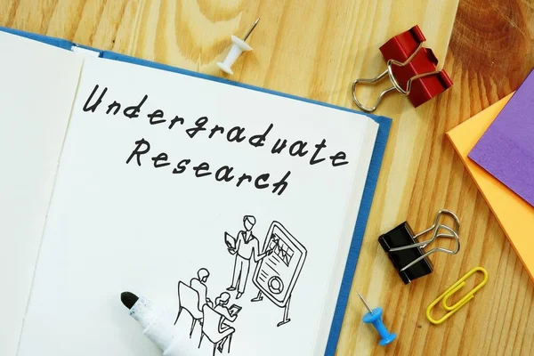 Educational concept about Undergraduate Research with sign on the page.