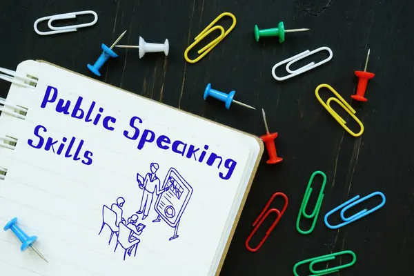 Concepto Carrera Que Significa Habilidades Para Hablar Público Con Frase — Foto de Stock