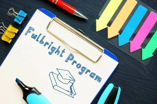 Conceptuele Foto Fulbright Programma Met Geschreven Tekst — Stockfoto