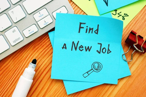 Career concept about Find a New Job with sign on the piece of paper.