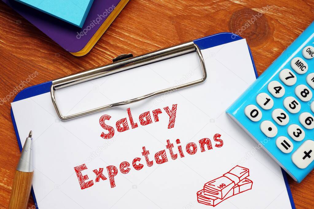 Career concept meaning Salary Expectations with inscription on the page.