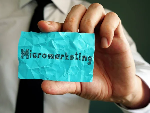 Affärsidé Micromarketing Med Inskription Sidan — Stockfoto