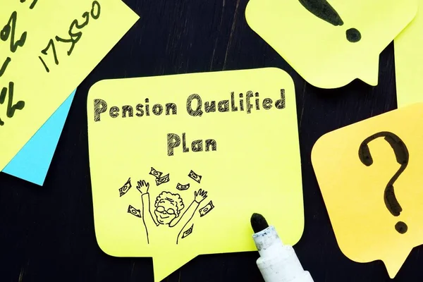 Financial concept about Pension Qualified Plan with inscription on the piece of paper.