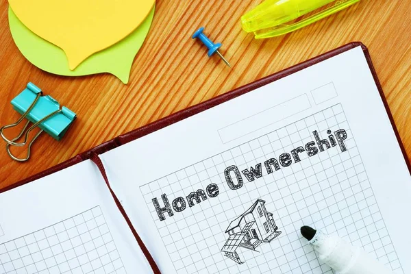 Business Concept Meaning Home Proprietà Con Iscrizione Alla Pagina — Foto Stock