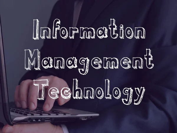 Technologia Zarządzania Informacją Napis Imt Kartce Papieru — Zdjęcie stockowe