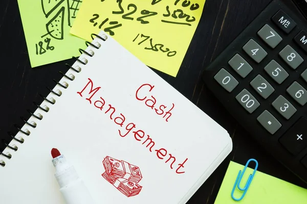 Business concept meaning Cash Management with sign on the piece of paper.