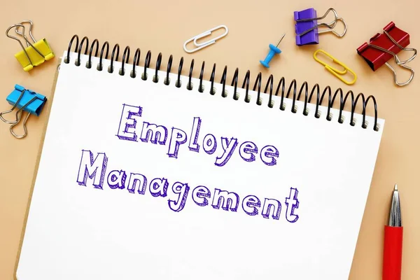 Financial concept meaning Employee Management with phrase on the piece of paper.