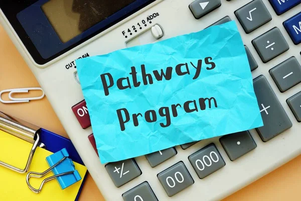 Educatief Concept Pathways Program Met Zin Pagina — Stockfoto