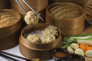 Buharlı Bambu 'daki Dim Sum.