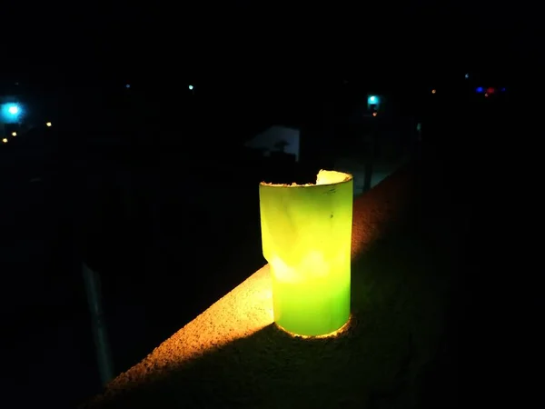 Janta Curfew Girl Holding Candle Urged Indian Modi Photo Taken — Stock Photo, Image