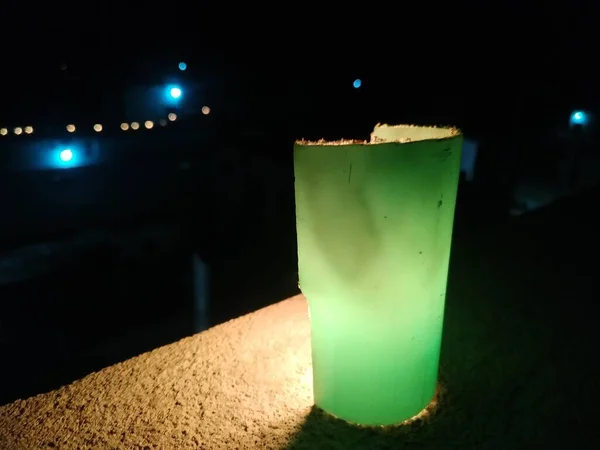 Janta Curfew Uma Menina Segurando Uma Vela Como Solicitado Pelo — Fotografia de Stock