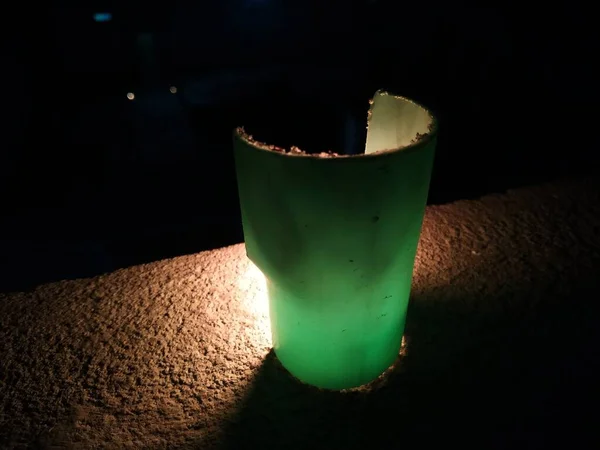 Janta Curfew Uma Menina Segurando Uma Vela Como Solicitado Pelo — Fotografia de Stock