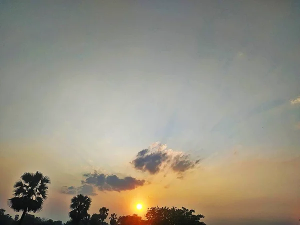 Avond Bekijk Afbeeldingen Stock Foto Deze Foto Genomen Bihar India — Stockfoto