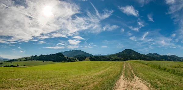 Utsikt Sommar Vid Foten Landskap Lägre Tatra Berg Semester — Stockfoto
