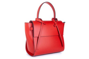 Moda çantası kadınlar debriyaj, beyaz, kırmızı, siyah, sarı arka plan, izole, hakiki deri, 