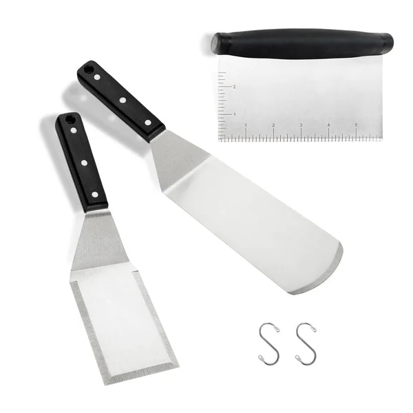 Grill Grill Szerszámok Spatula Kaparó Készlet — Stock Fotó