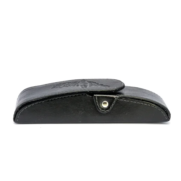 Genuine Leather Glasses Case White Background Isolated — Stock Photo, Image