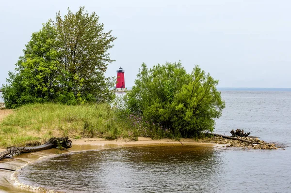 Lumière de brise-lames Est Manistique — Photo