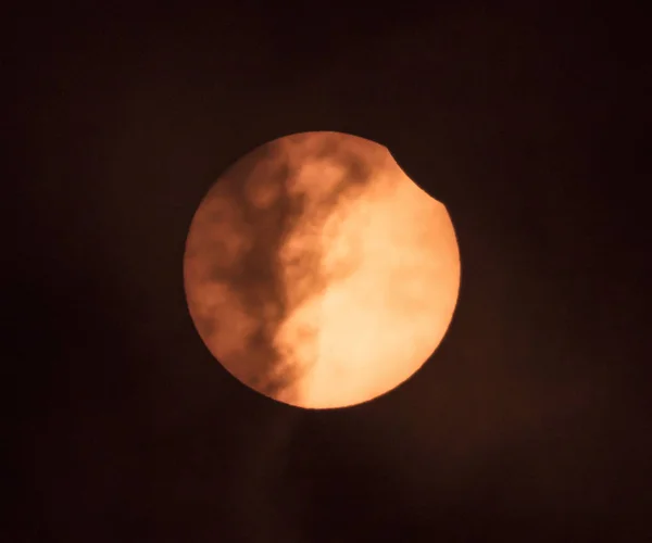 Güneş tutulması üzerine Clemson, Güney Karolina, ABD — Stok fotoğraf