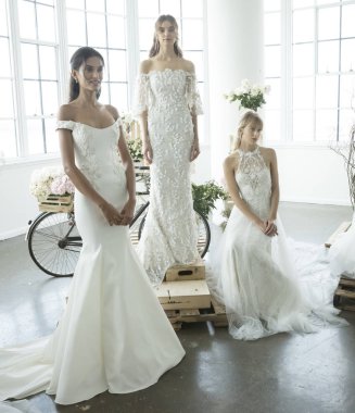 Marchesa - Güz 2018 koleksiyonu - New York moda hafta gelin