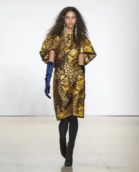 Tadashi Shoji Show, Runway, Outono de Inverno 2020, New York Fashion W — Fotografia de Stock