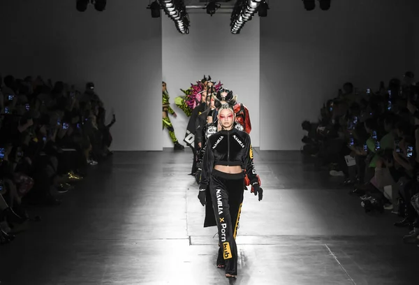 New York New York Feb 2020 Models Walk Runway Namilia — 스톡 사진