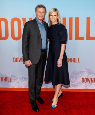 New York, New York - 12 Şubat 2020: Will Ferrell ve Viveca Paulin SVA Tiyatrosu 'nda 